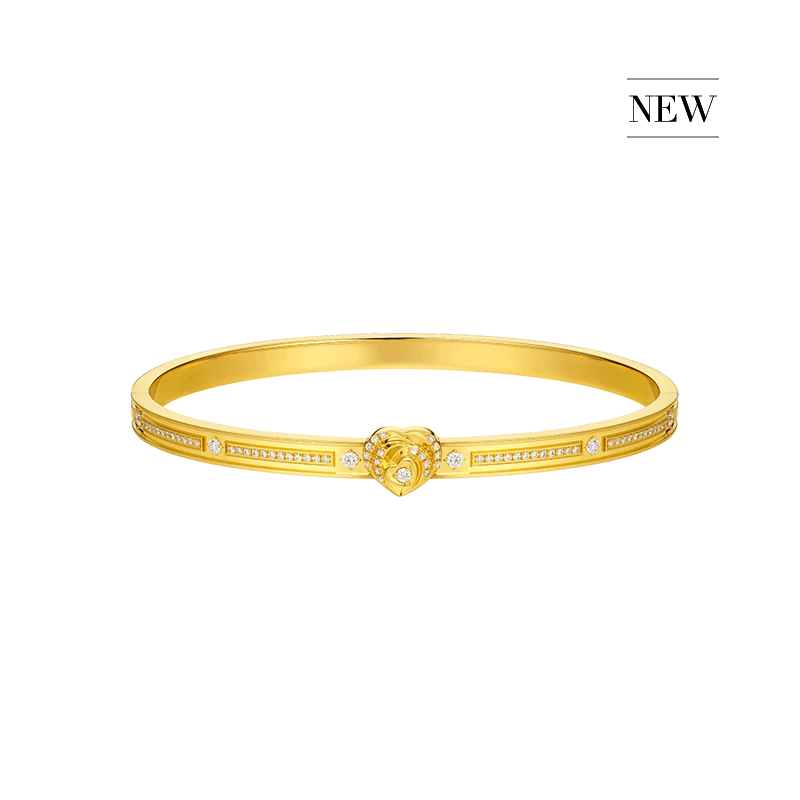 【DR黄金】ROSE HEART 系列 挚爱 手镯 SZ0130 足金送老婆结婚周年