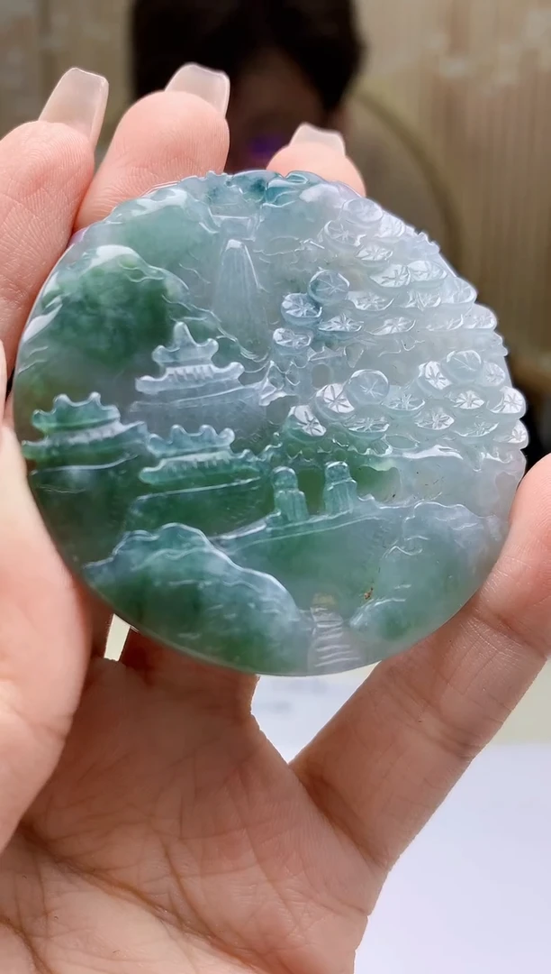 定制翡翠未镶嵌4688xx-毛货挂件38