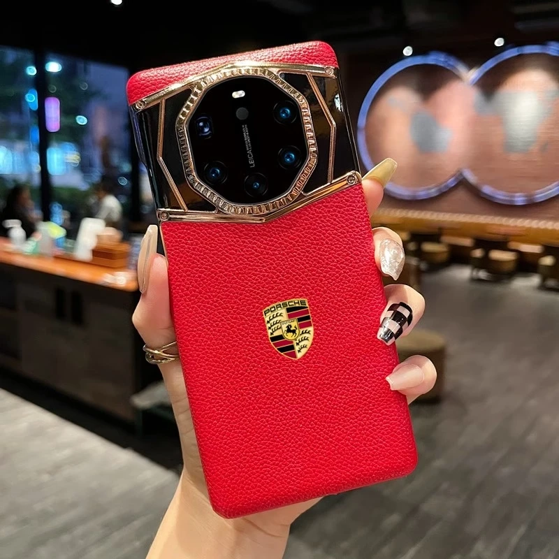 适用华为Mate60rs手机壳新款真皮全包防摔50rs商务时尚40rs保护壳