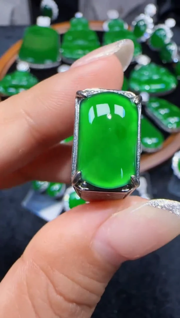 未镶嵌定制翡翠翡翠戒指142