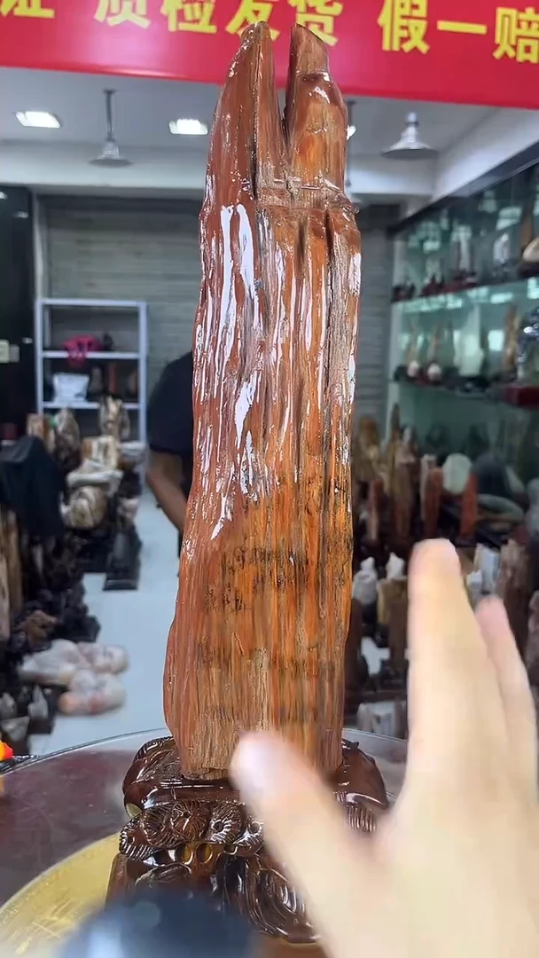 硅化玉珠宝奇石未镶嵌缅甸天然树化玉摆件