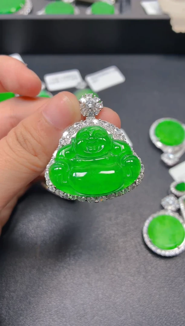 颈饰银S925镶嵌翡翠1