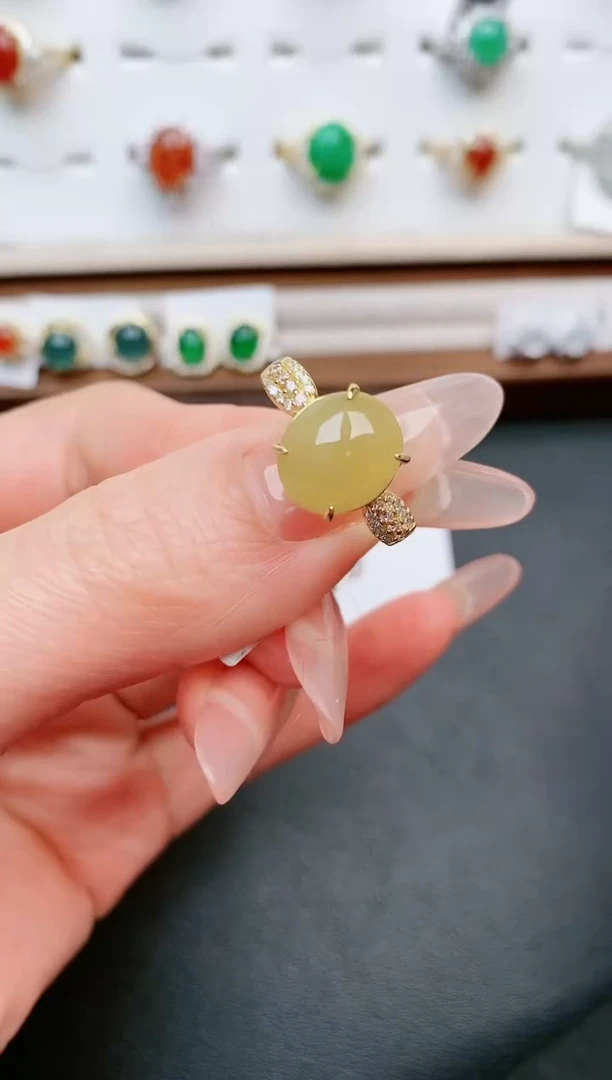 【闪购商品】翡翠戒指银S925镶嵌....