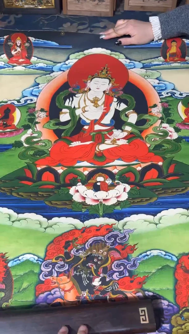 卷轴画龙妹的唐卡tk16