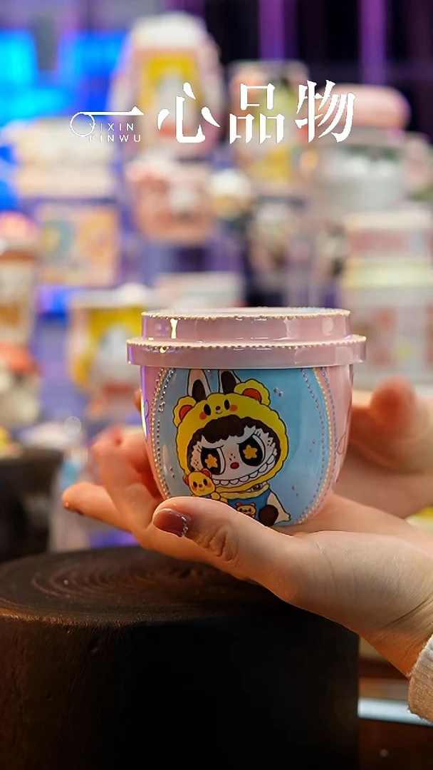 杯子瓷S167景德镇手工手绘杯子摆件