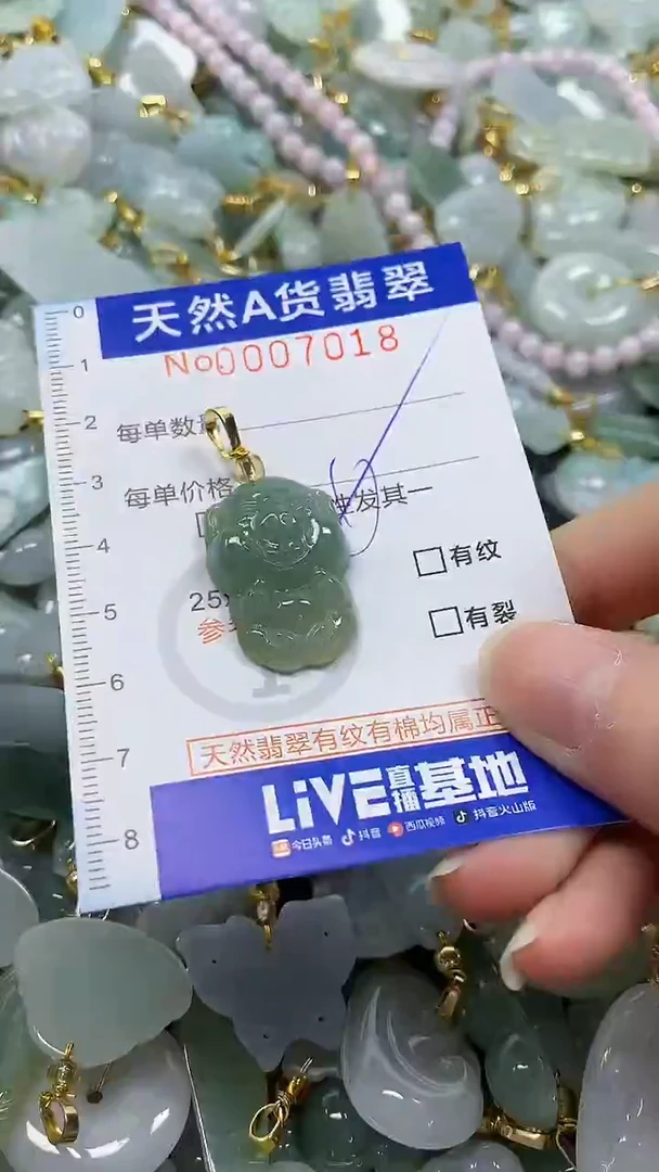 颈饰未镶嵌翡翠纯天然a货翡翠