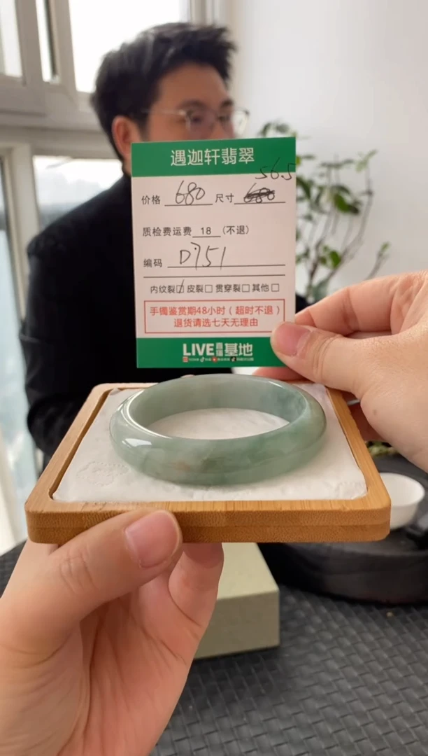 未镶嵌手镯翡翠D751 圈口56.5