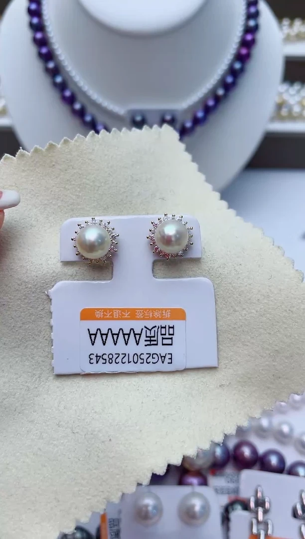 【闪购商品】海水珍珠耳饰银S925镶嵌W49