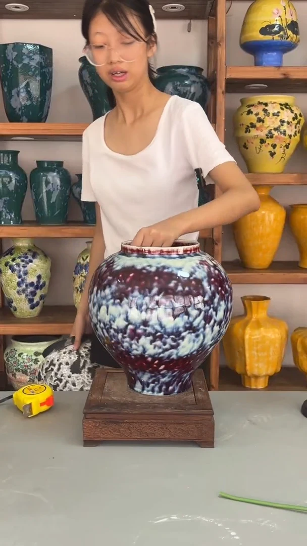 高度26口径13瑞峰陶瓷花瓶