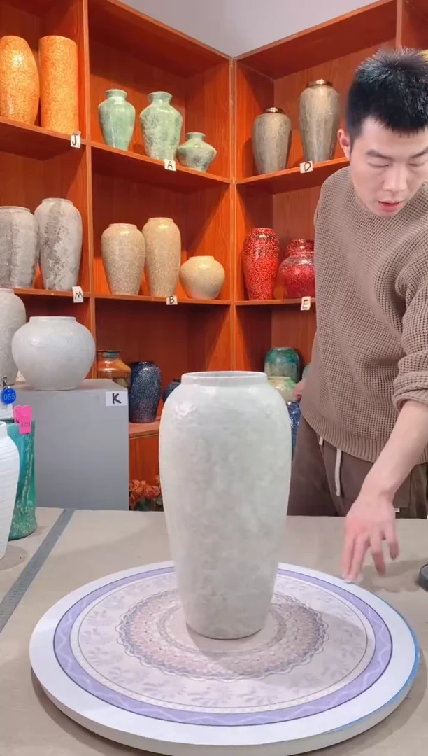 【闪购商品】瓶茶白 大号  陶瓷花瓶 无花