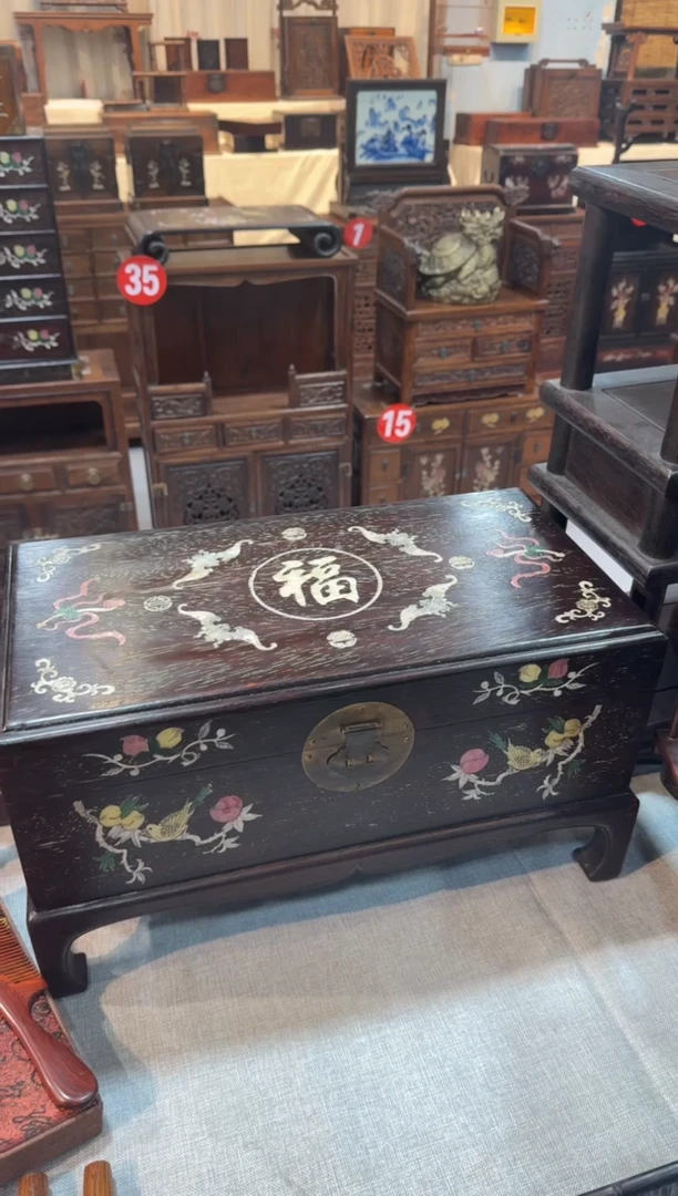 木螺钿镶嵌 文箱 收纳箱