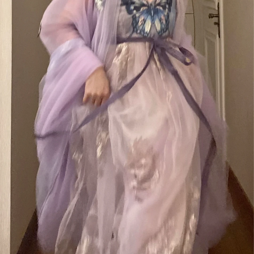 【紫蝴蝶·诃子裙】断码瑕疵单品清仓不退不换子颂汉服