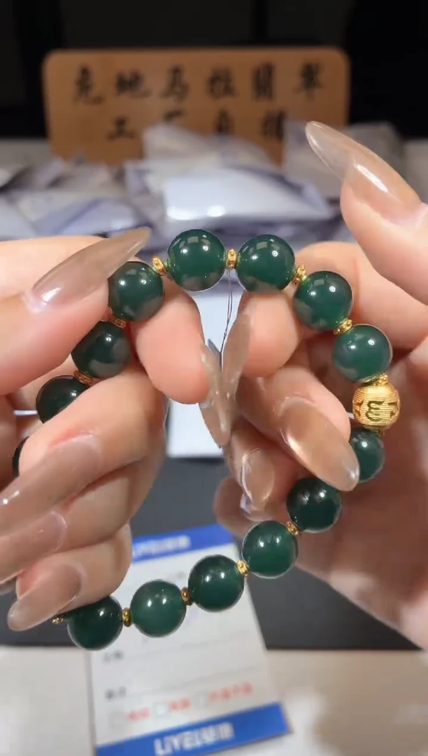 颈饰银S925镶嵌翡翠天然翡翠A货-