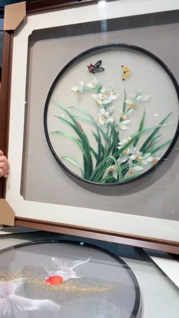 横款非遗苏绣手工刺绣装饰画