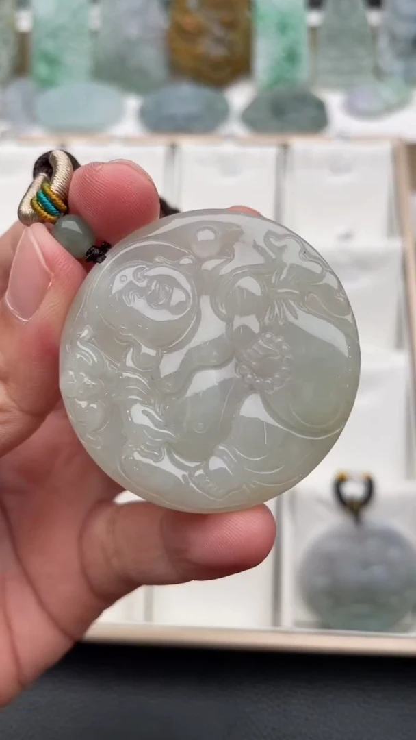 颈饰未镶嵌翡翠天然缅甸翡翠A货484