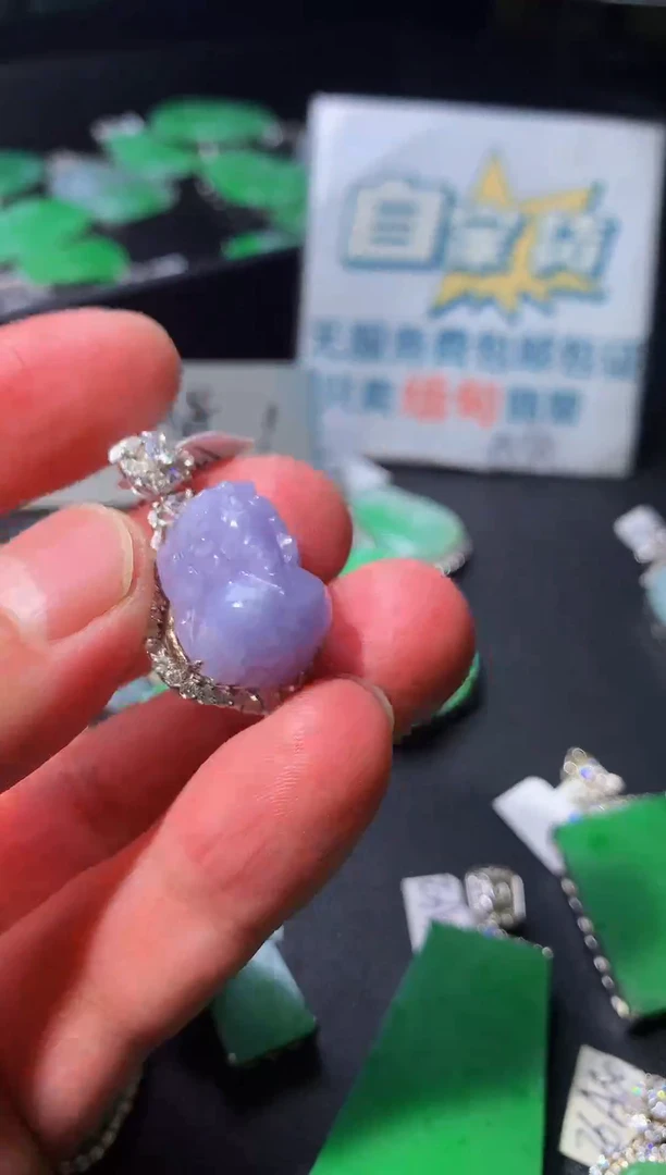 颈饰银S925镶嵌翡翠翡翠