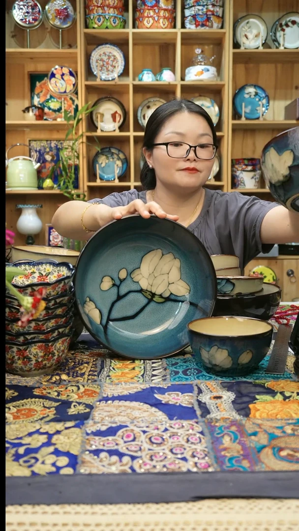 瓷片小可高温陶瓷餐具一组米饭碗面碗大汤碗各两只