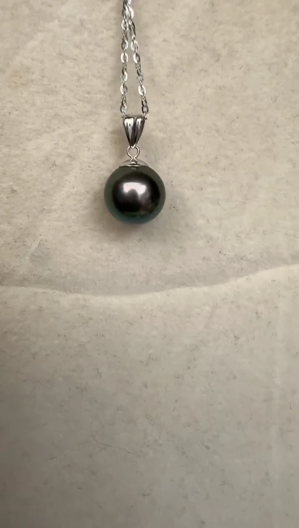 颈饰18K金镶嵌海水珍珠套链