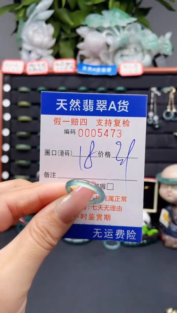 翡翠戒指未镶嵌18*5473