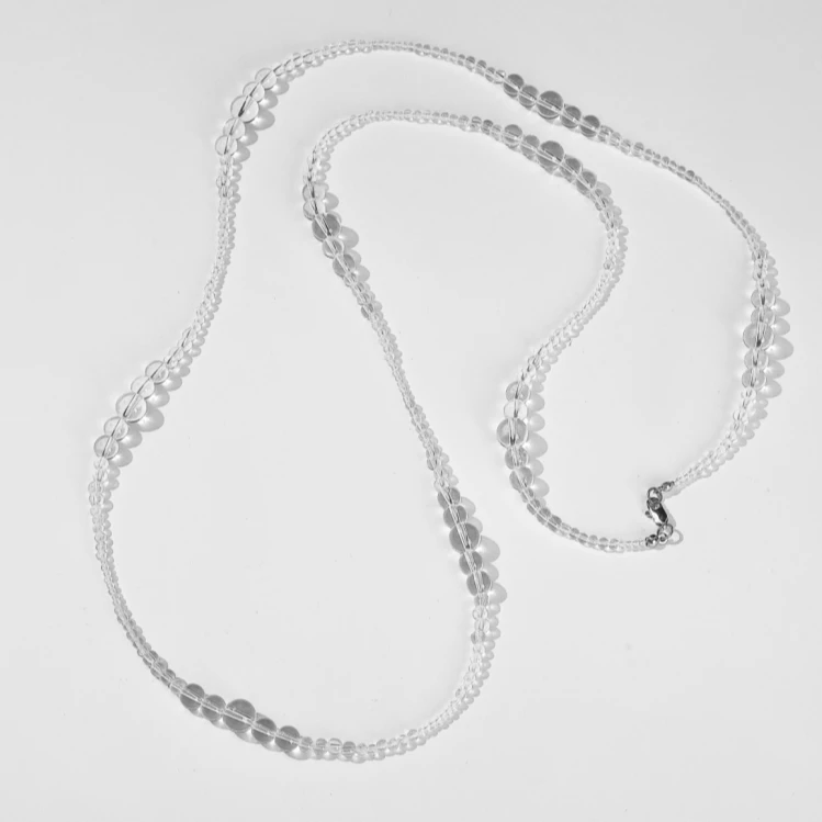 8A天然白水晶喜马拉雅双层项链