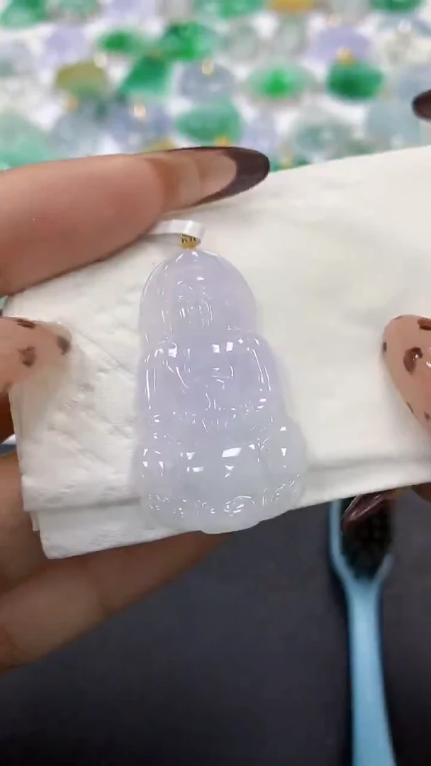 颈饰18K金镶嵌翡翠a货假一赔三支持复检百元上9元证书费自理