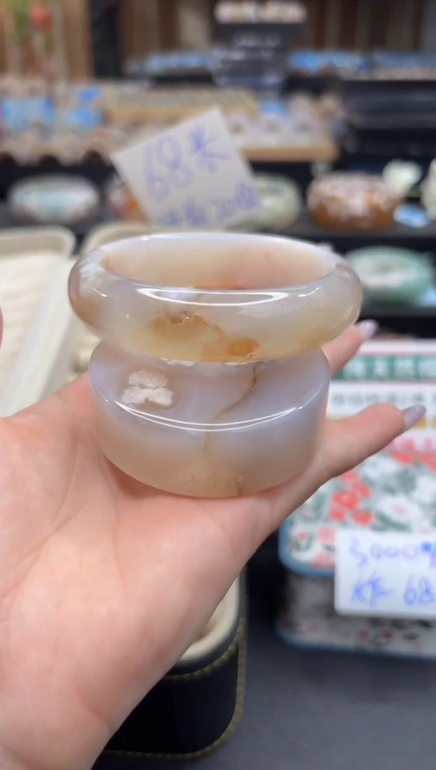 未镶嵌手镯石英质玉C505(59圈赠送镯心)