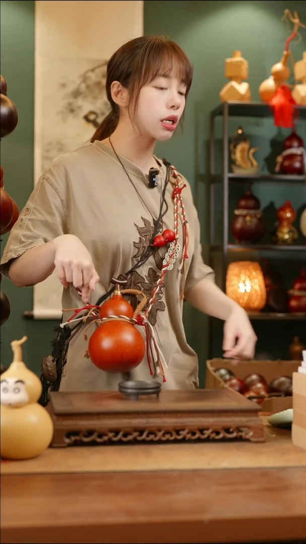 192号精品天然大漆工艺防渗内胆酒葫芦~