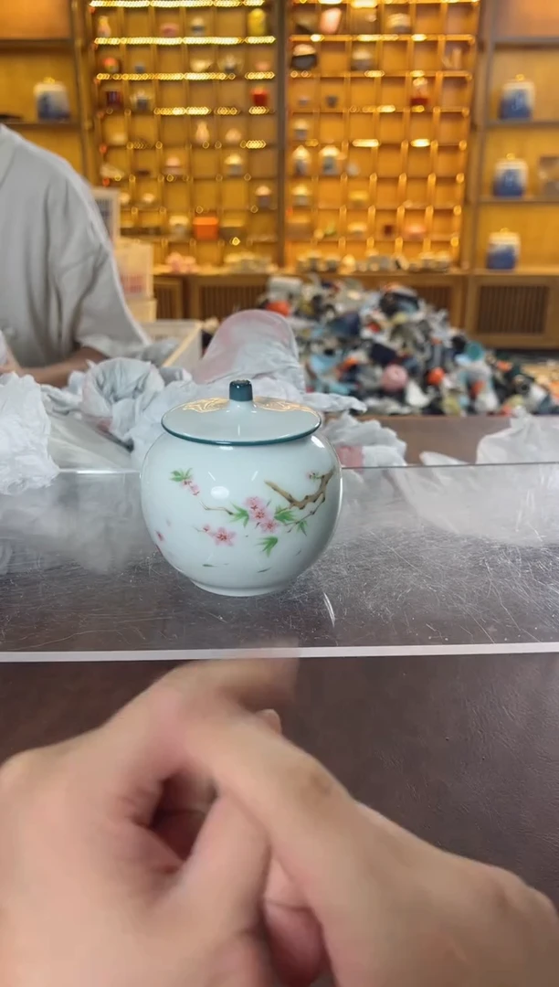 瓷片 鸣盏居11111111青瓷茶叶罐