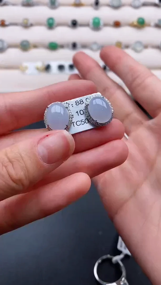 银S925镶嵌戒指翡翠6666666+2