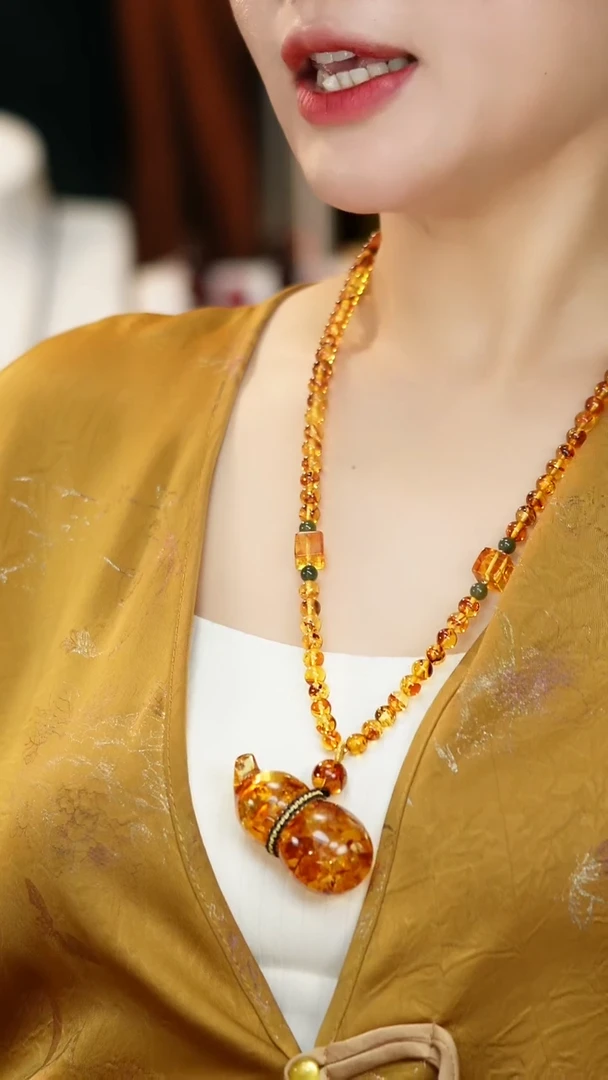 【闪购商品】琥珀（花珀）颈饰未镶嵌福利