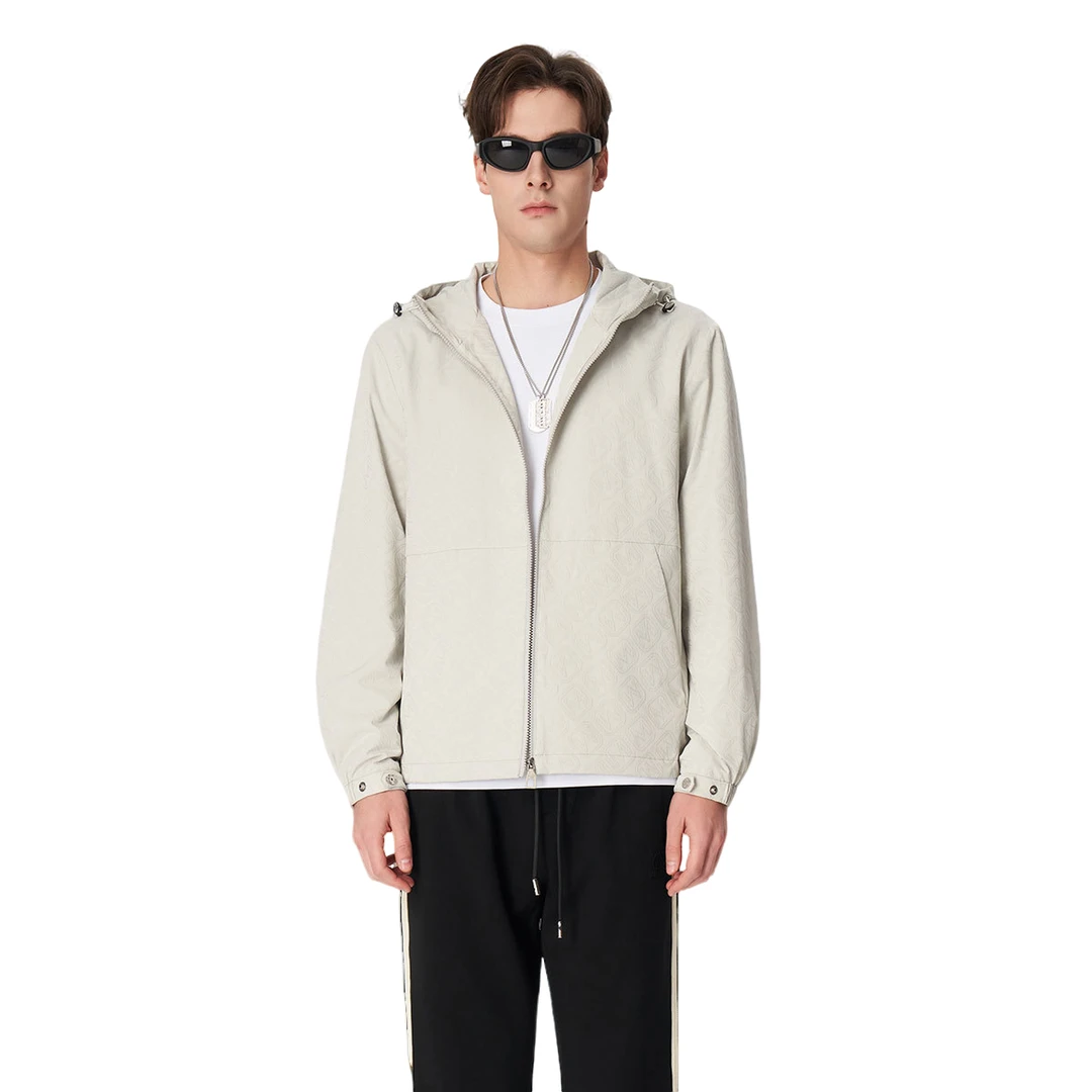 MANGANO25春季休闲百搭提花轻柔舒适时尚潮流连帽男式夹克2142119