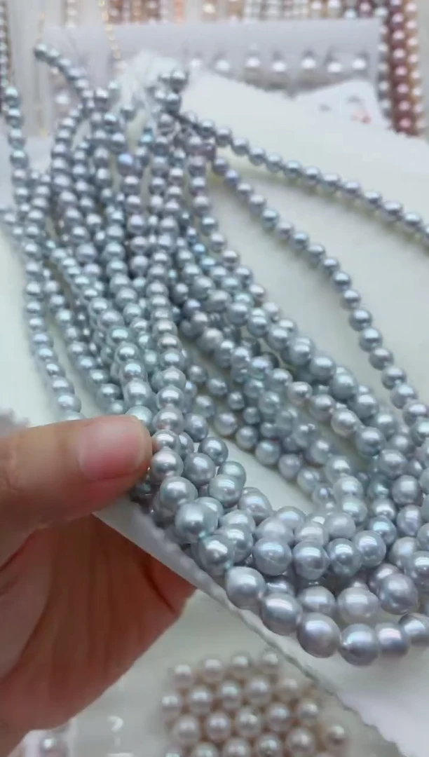 未镶嵌淡水珍珠裸珠无扣头多样性发其一，非无暇