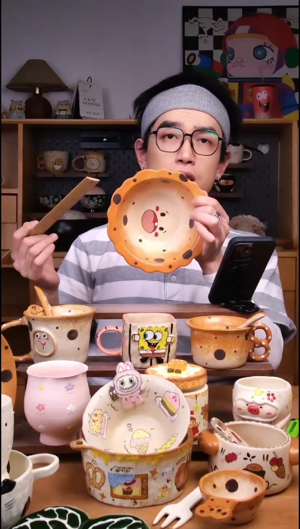 杯子景德镇可爱设计师款陶瓷
