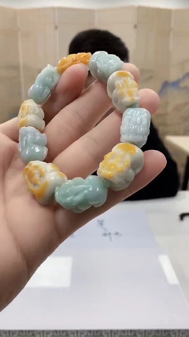 【闪购商品】定制翡翠未镶嵌5152bb-毛货手串19