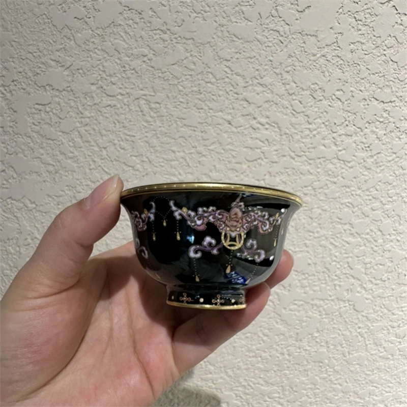 YZT-3112[学茶严选]唐风蝙蝠吊珠小压手杯 陶瓷