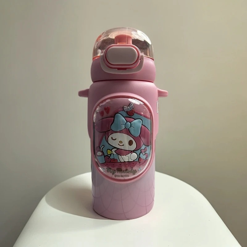 联画卡通6小时以下保温杯防摔背带幼儿园便携小学生水壶水杯女童