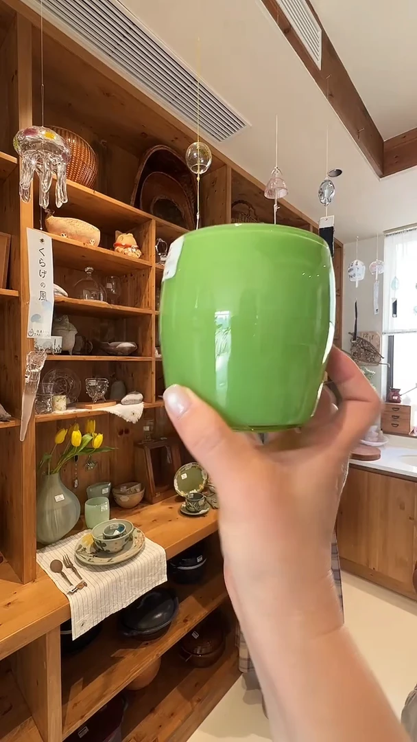 遇***李茶道摆件0000绿色杯子福利5032