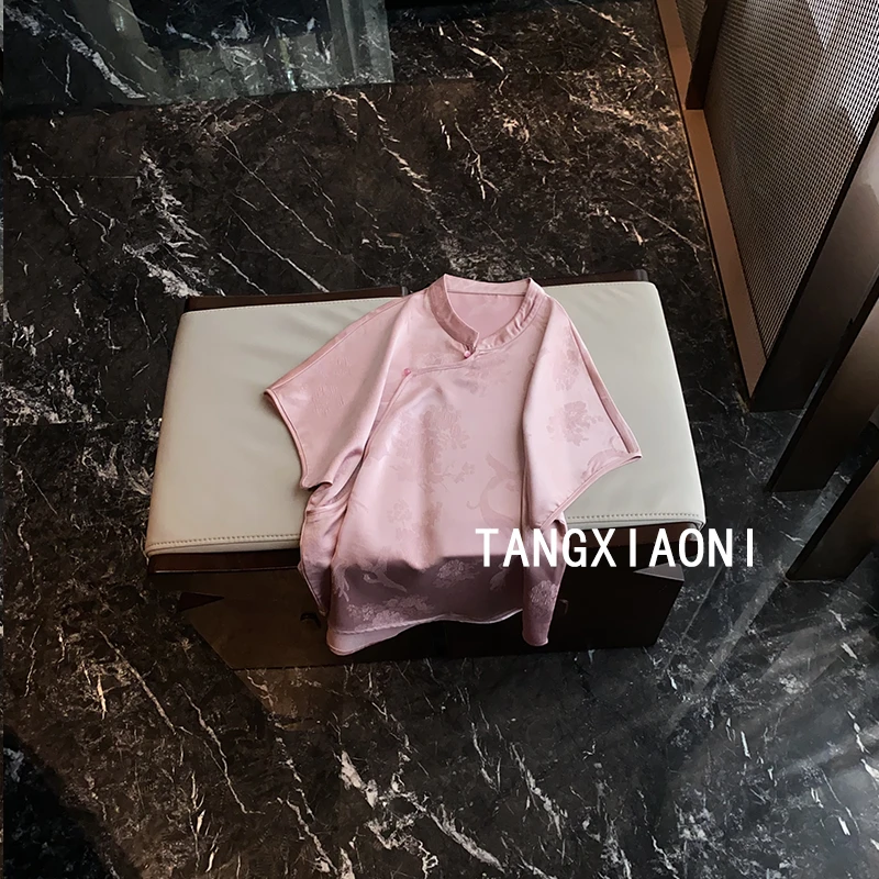 酸酸面料【粉玲珑】旗袍上衣