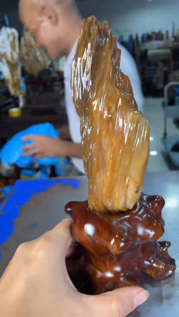 未镶嵌摆件硅化玉12