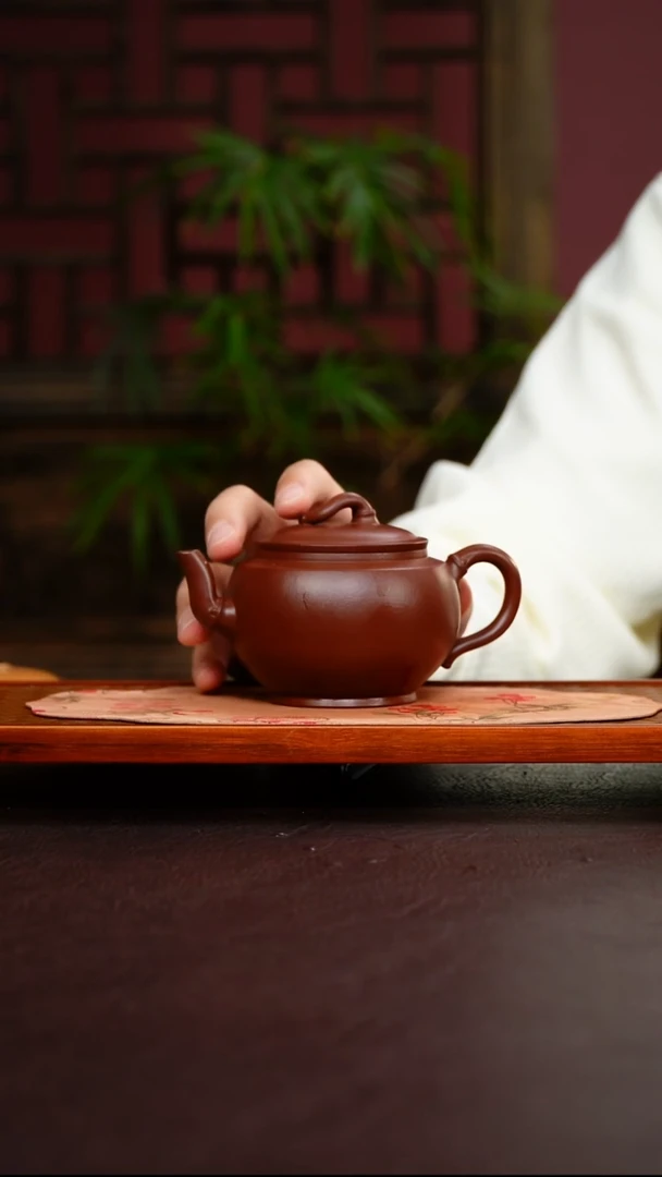 茶壶紫砂紫泥花器230cc