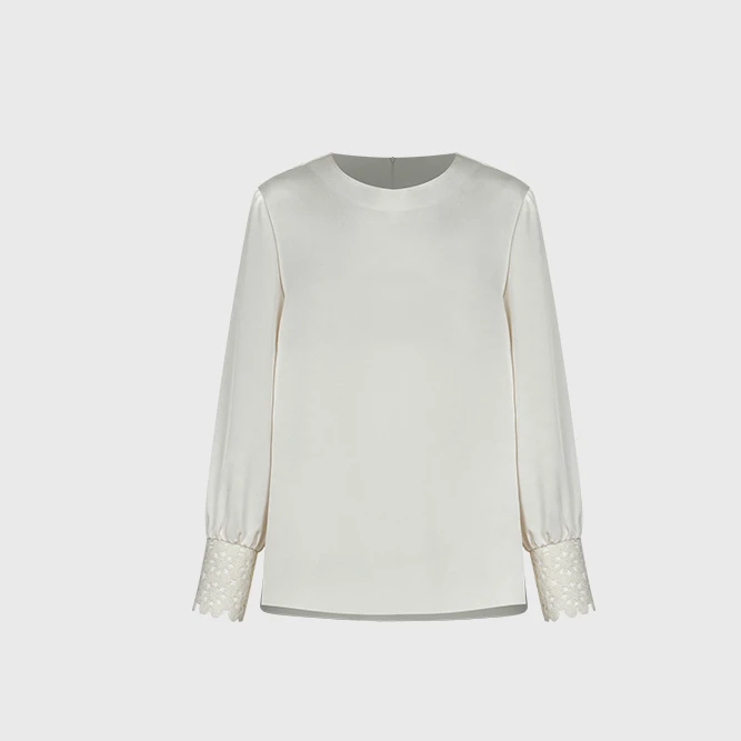 【飘逸】镂空钩花长袖打底遮肉显瘦衬衫上衣BS6145-S3