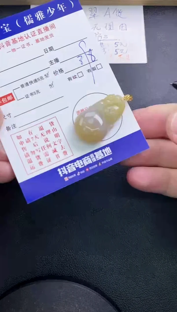 翡翠未镶嵌颈饰天然翡翠A货赠皮绳