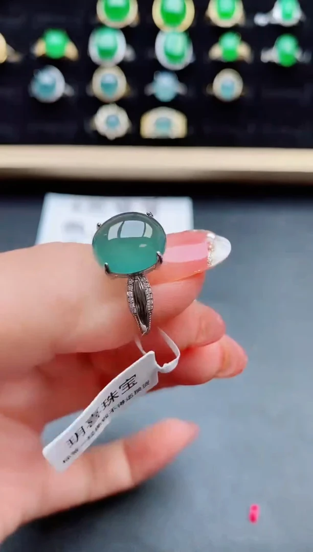 【闪购商品】翡翠戒指银S925镶嵌21212