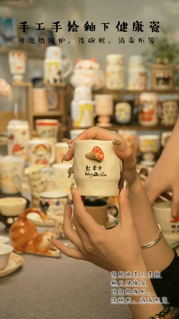 【闪购商品】杯杯陶瓷景德镇高温釉下彩&A845