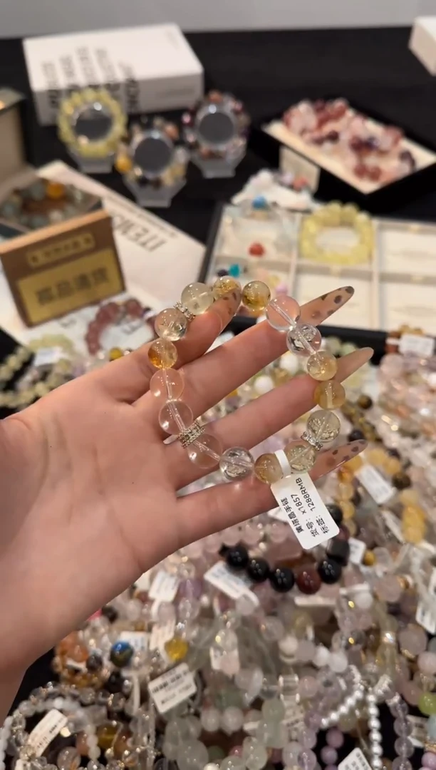 合金手链水晶黄塔晶x1857