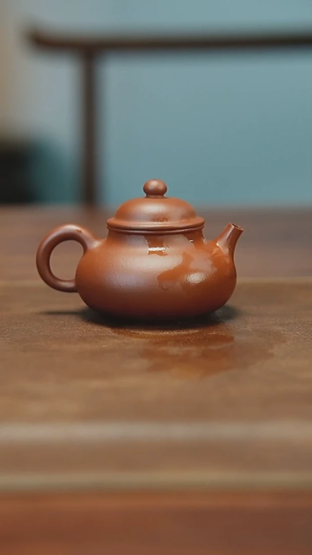 茶壶紫砂小煤窑生砂朱泥容天130CC半手工
