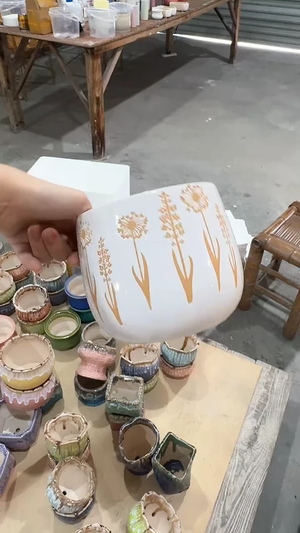 高温陶瓷花盆+E1