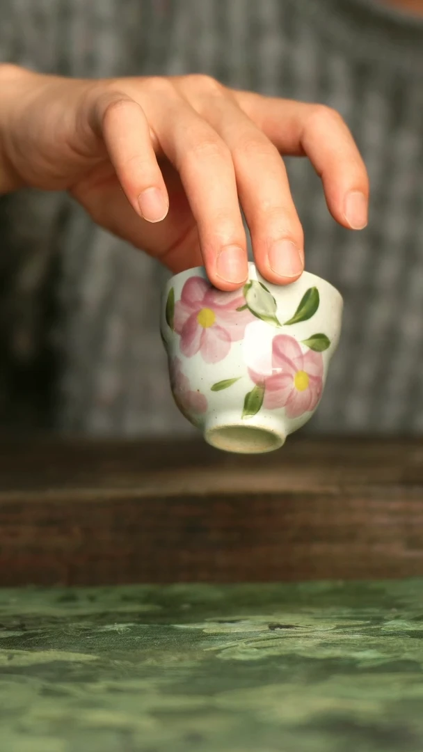 陶瓷青诗集手工手绘瓷器