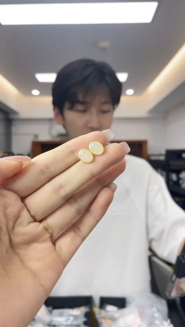 和田玉银S925镶嵌耳饰多样性一件发货