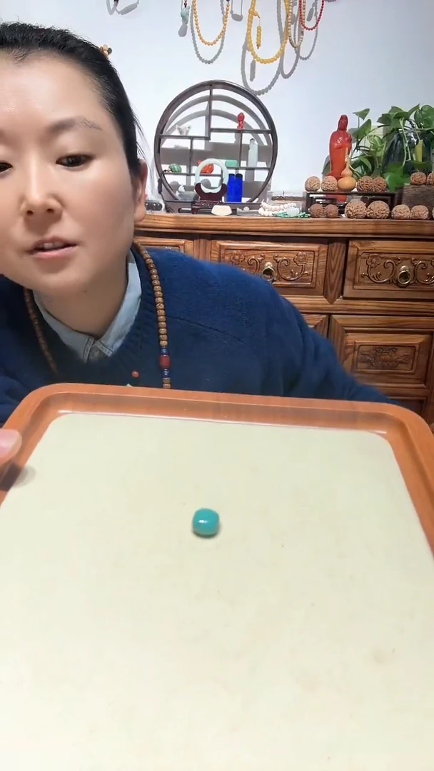 未镶嵌绿松石颈饰原矿玉化小桶珠